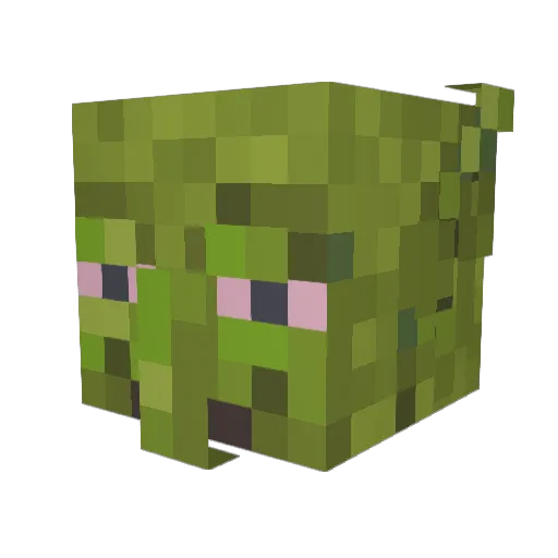 _Kvba9 Minecraft avatar head, 3D render
