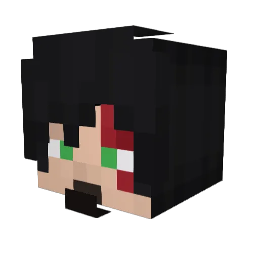 _Kwaken_ Minecraft avatar head, 3D render