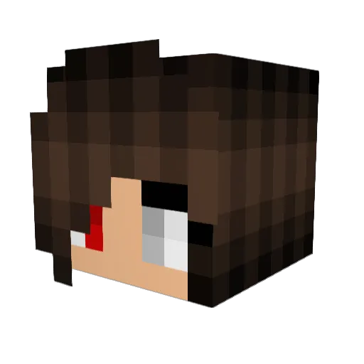 _KyNes_ Minecraft avatar head, 3D render
