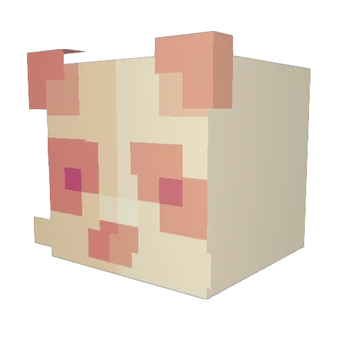 _Kylle Minecraft avatar head, 3D render