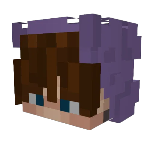 _Kyobe Minecraft avatar head, 3D render