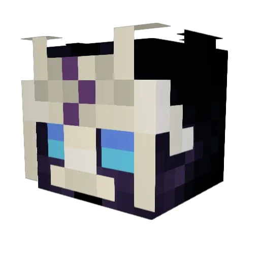 _KyuT_ Minecraft avatar head, 3D render