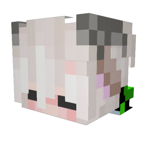 _Kyuni_ Minecraft avatar head, 3D render