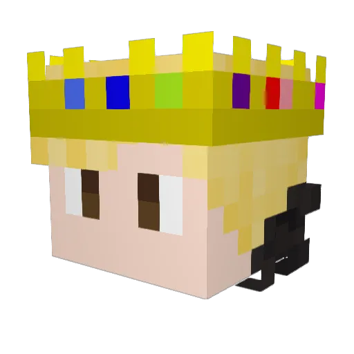 _Kyx Minecraft avatar head, 3D render