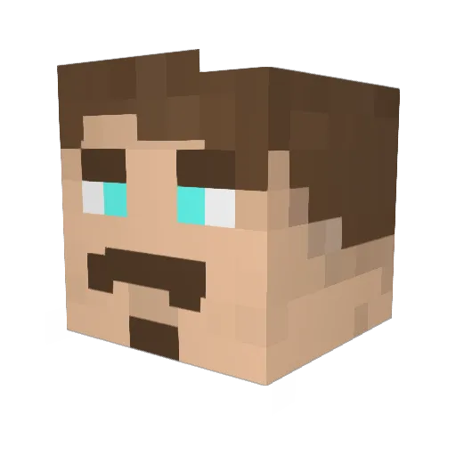 _L1N1S Minecraft avatar head, 3D render