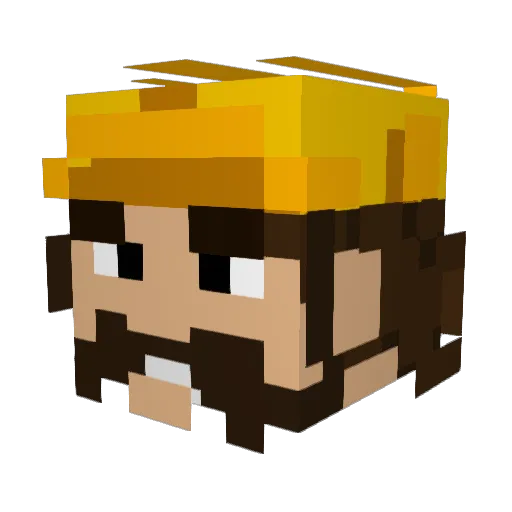 _L3NN1 Minecraft avatar head, 3D render