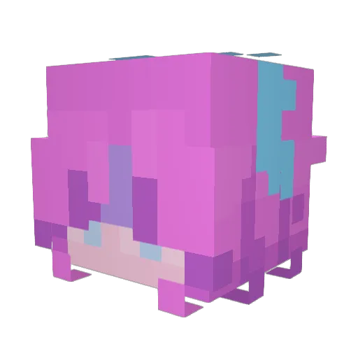 _L3na Minecraft avatar head, 3D render