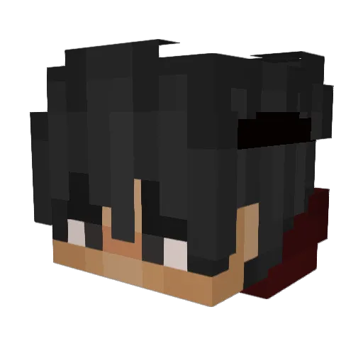 _L7X Minecraft avatar head, 3D render