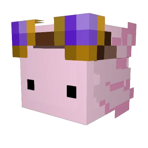 _LNJBD Minecraft avatar head, 3D render