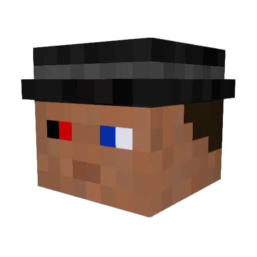 _LOD_ Minecraft avatar head, 3D render