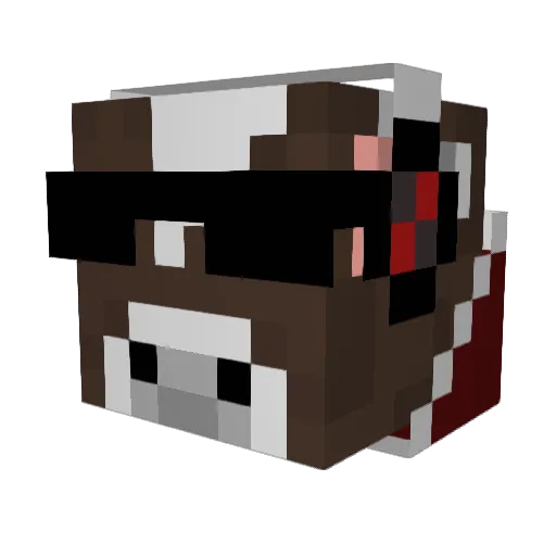 _LONEFLY_ Minecraft avatar head, 3D render