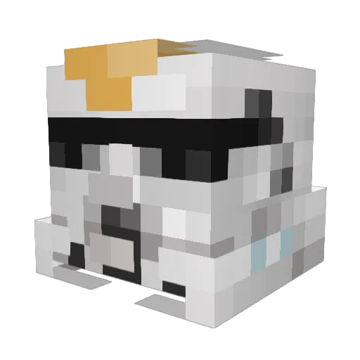 _LSO Minecraft avatar head, 3D render