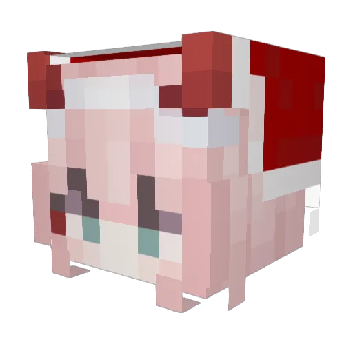 _LUAZINHA_ Minecraft avatar head, 3D render