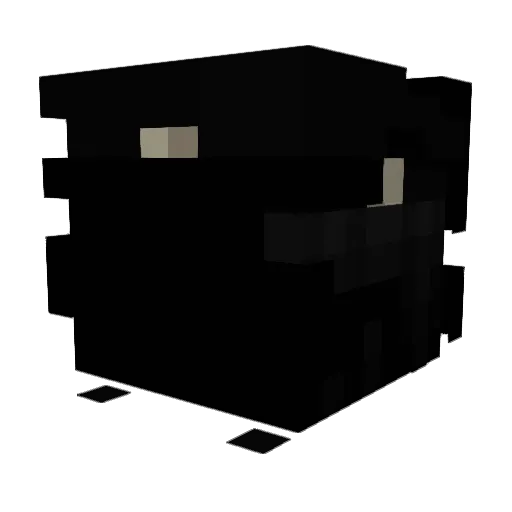 _L_A_W_ Minecraft avatar head, 3D render