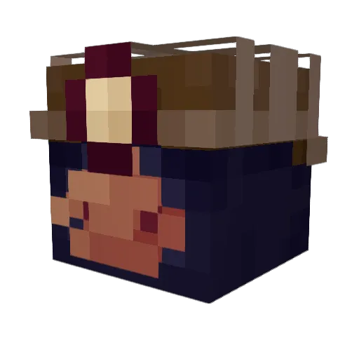 _L_M_R_ Minecraft avatar head, 3D render