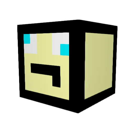 _L_emon Minecraft avatar head, 3D render