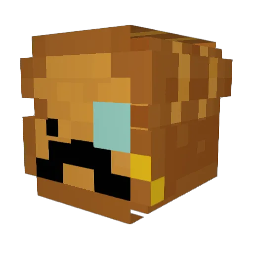 _LaBiscotte_ Minecraft avatar head, 3D render