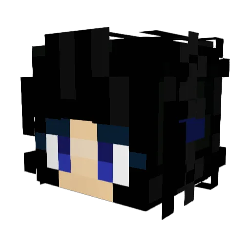 _LaLeLuna Minecraft avatar head, 3D render
