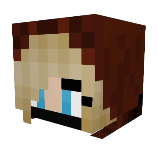 _LaSombra_ Minecraft avatar head, 3D render