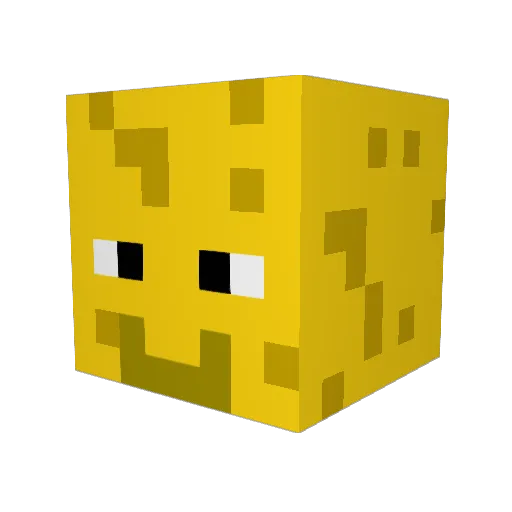 _Lae Minecraft avatar head, 3D render