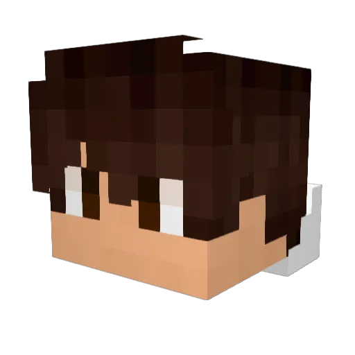 _Lagacy Minecraft avatar head, 3D render