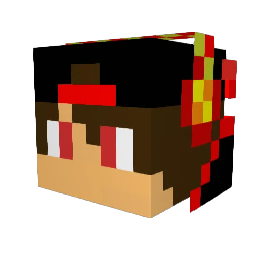 _Lakisa Minecraft avatar head, 3D render