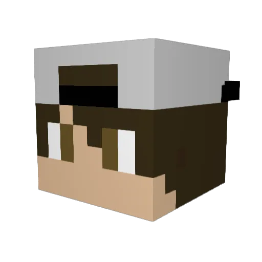 _Lame Minecraft avatar head, 3D render