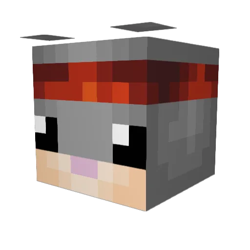 _Langus Minecraft avatar head, 3D render