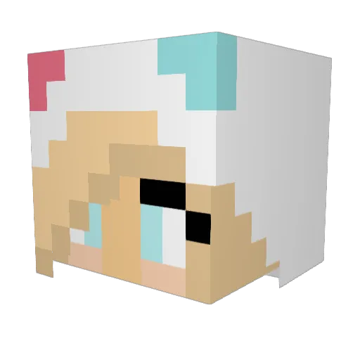 _Lanii_ Minecraft avatar head, 3D render