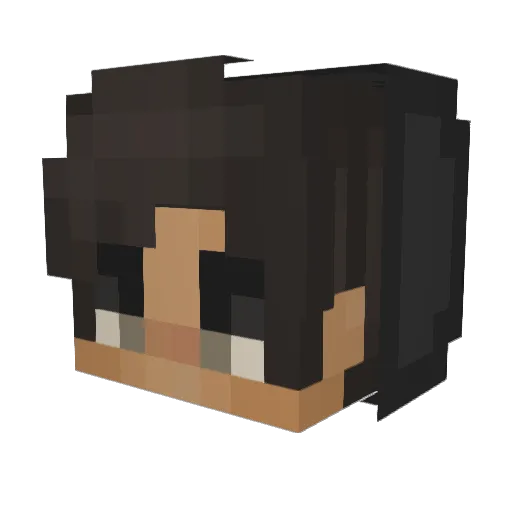 _Layred Minecraft avatar head, 3D render