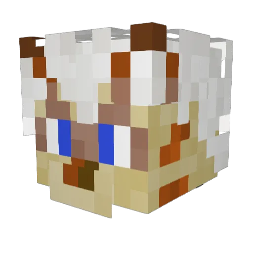 _Lazer Minecraft avatar head, 3D render