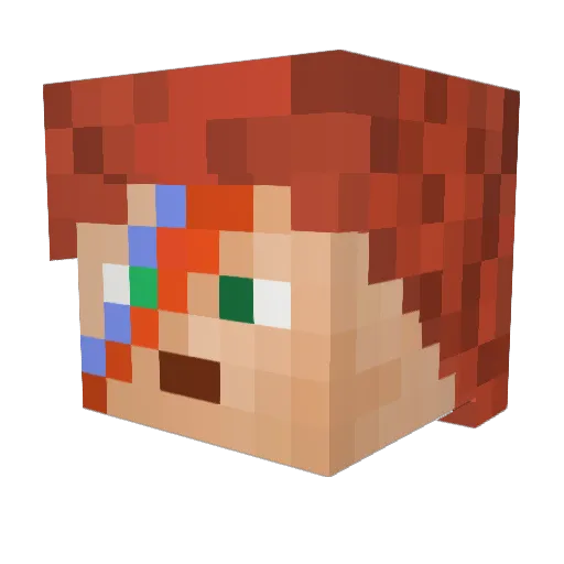 _Lebecca_ Minecraft avatar head, 3D render