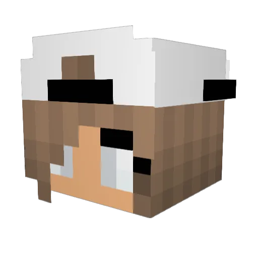 _Leena_x Minecraft avatar head, 3D render