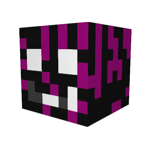 _Legend_7 Minecraft avatar head, 3D render