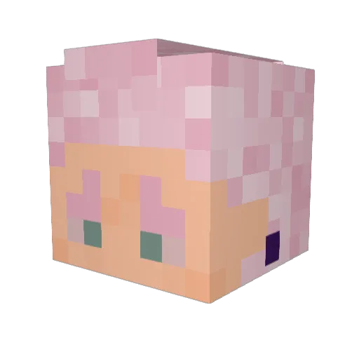 _Lemon_Boy_ Minecraft avatar head, 3D render