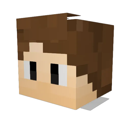 _Lendox_ Minecraft avatar head, 3D render