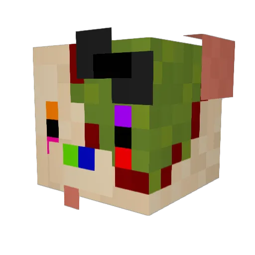 _Leonieeee_ Minecraft avatar head, 3D render