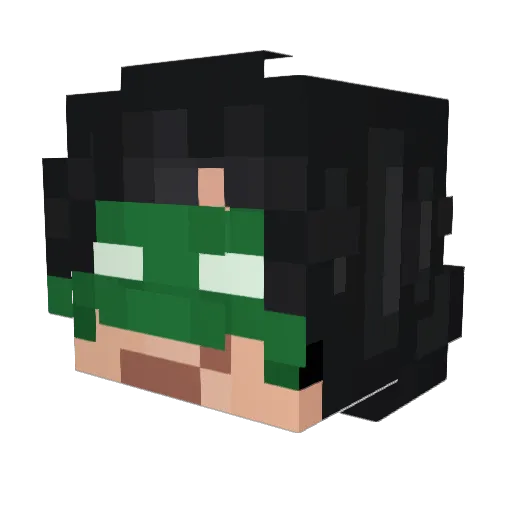 _Lett Minecraft avatar head, 3D render