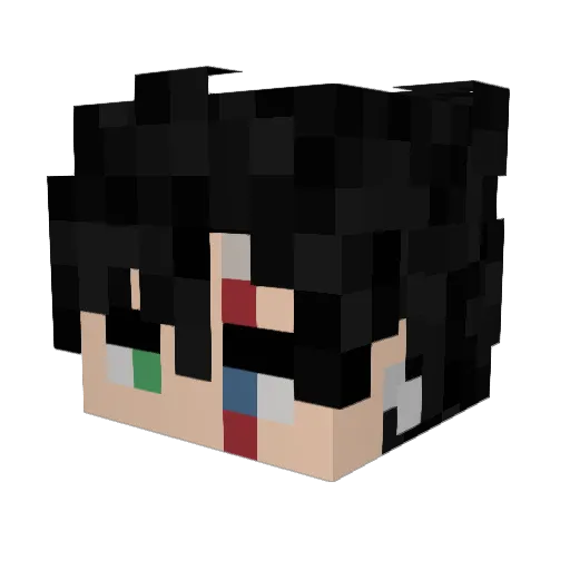 _Lett_ Minecraft avatar head, 3D render