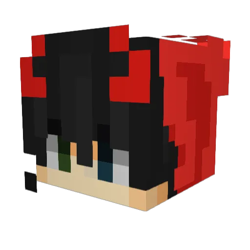 _Lewia_ Minecraft avatar head, 3D render