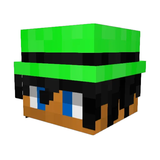 _Licenciado Minecraft avatar head, 3D render
