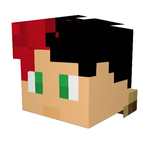 _LightFox Minecraft avatar head, 3D render