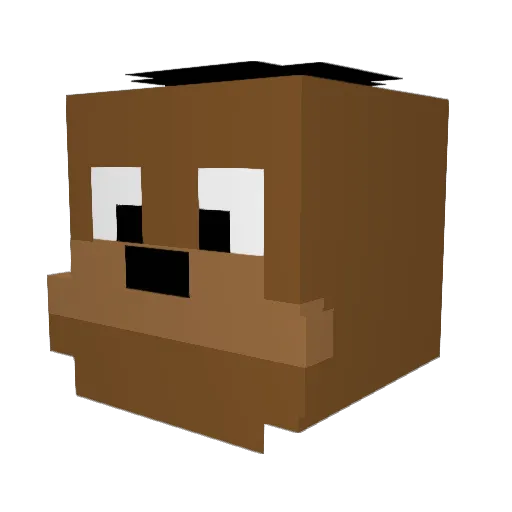 _LiixD_ Minecraft avatar head, 3D render
