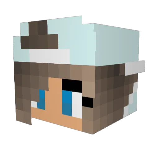 _LiliTorta Minecraft avatar head, 3D render