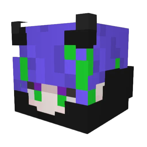 _Linhua_ Minecraft avatar head, 3D render