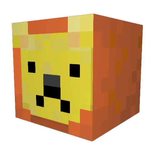 _LionMC_ Minecraft avatar head, 3D render