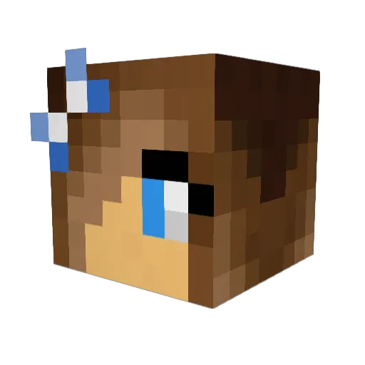 _Lisa_01 Minecraft avatar head, 3D render