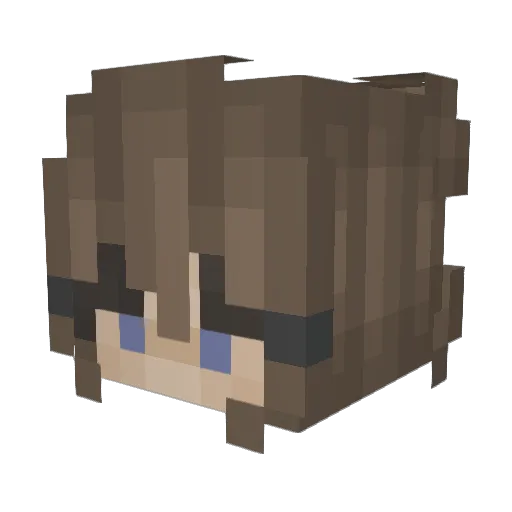 _Liselotte_ Minecraft avatar head, 3D render