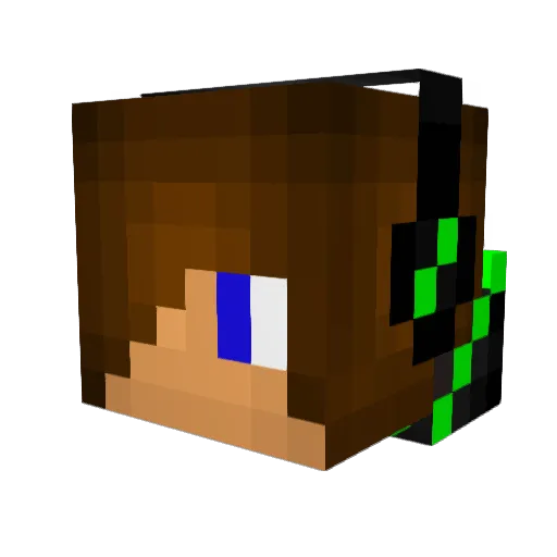 _Listik_ Minecraft avatar head, 3D render