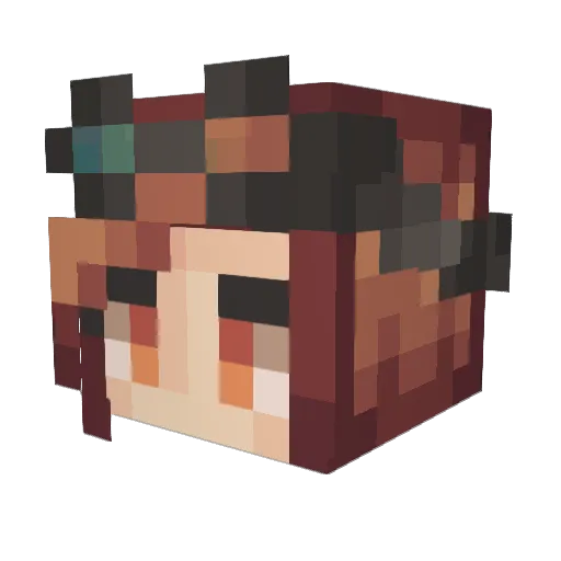 _LittleDevill_ Minecraft avatar head, 3D render